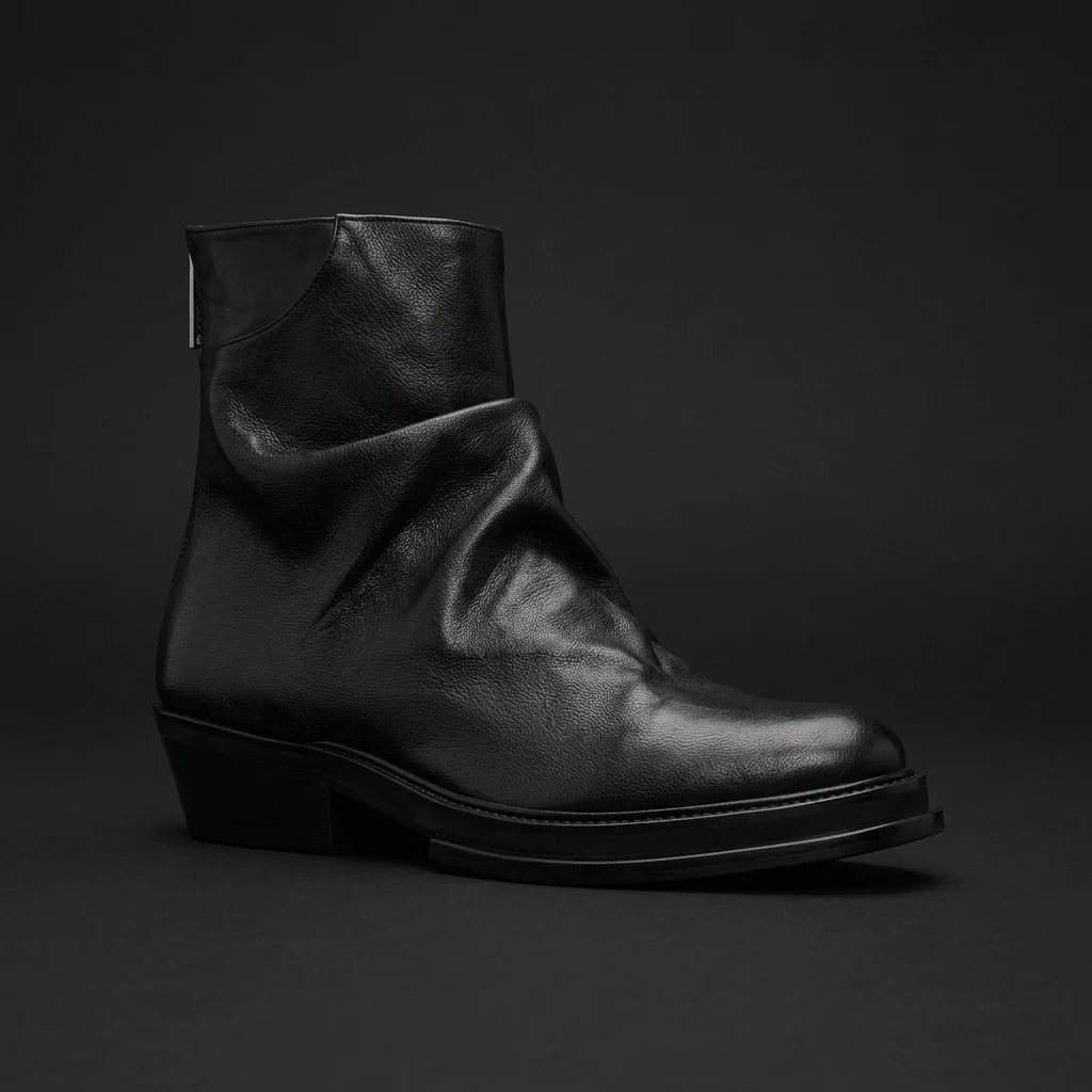 424 Black Marathon Cowboy Boots