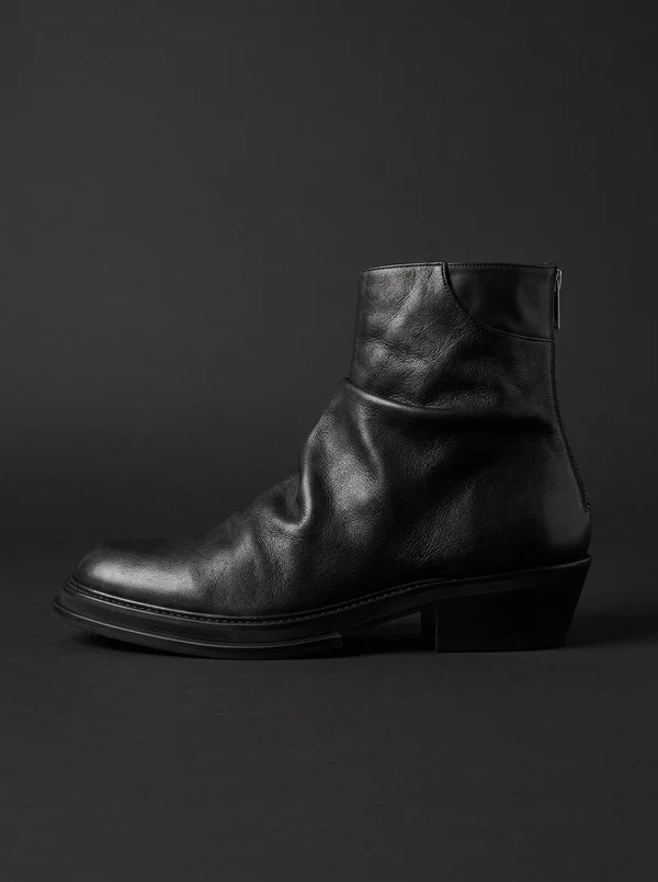 424 Black Marathon Cowboy Boots