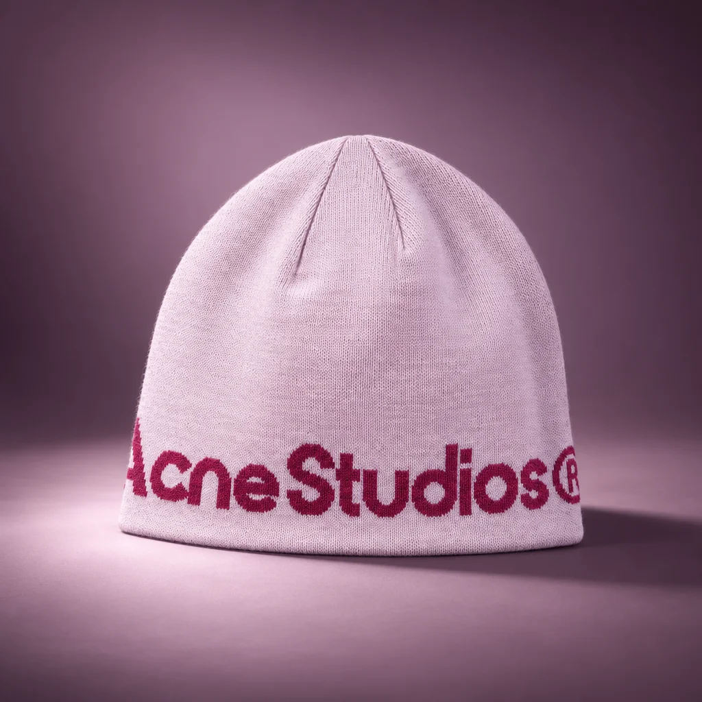 Acne Studios Wool Knit Beanie - Pink / Purple