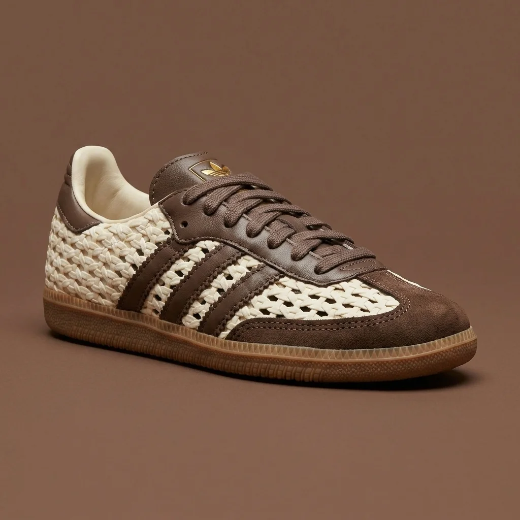 adidas Originals Off-White & Brown Samba OG Sneakers