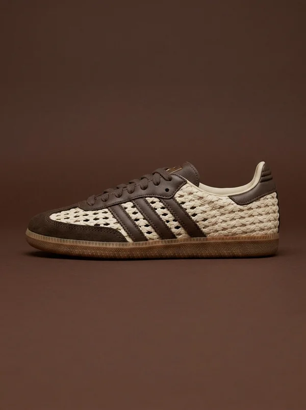 adidas Originals Off-White & Brown Samba OG Sneakers