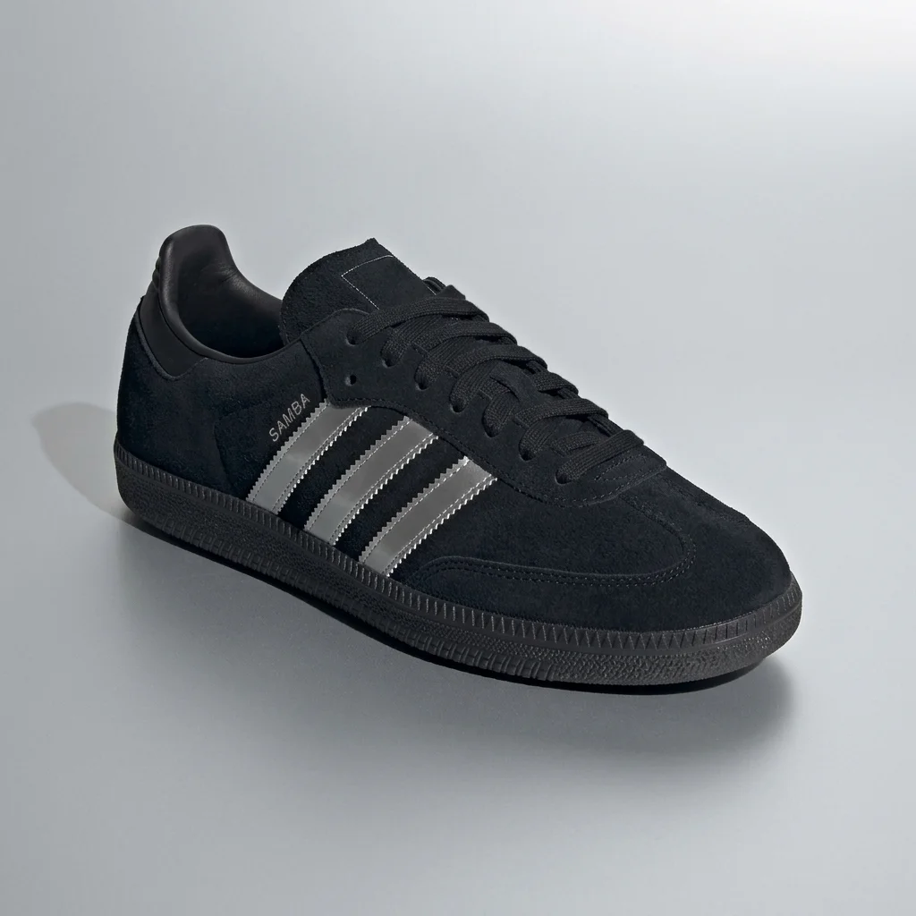 Adidas Samba Core Black / Silver Metallic