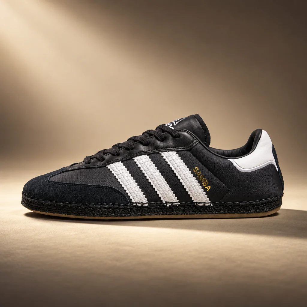 adidas x CLOT Samba Espadrille Sneaker - Core Black, White & Core Black