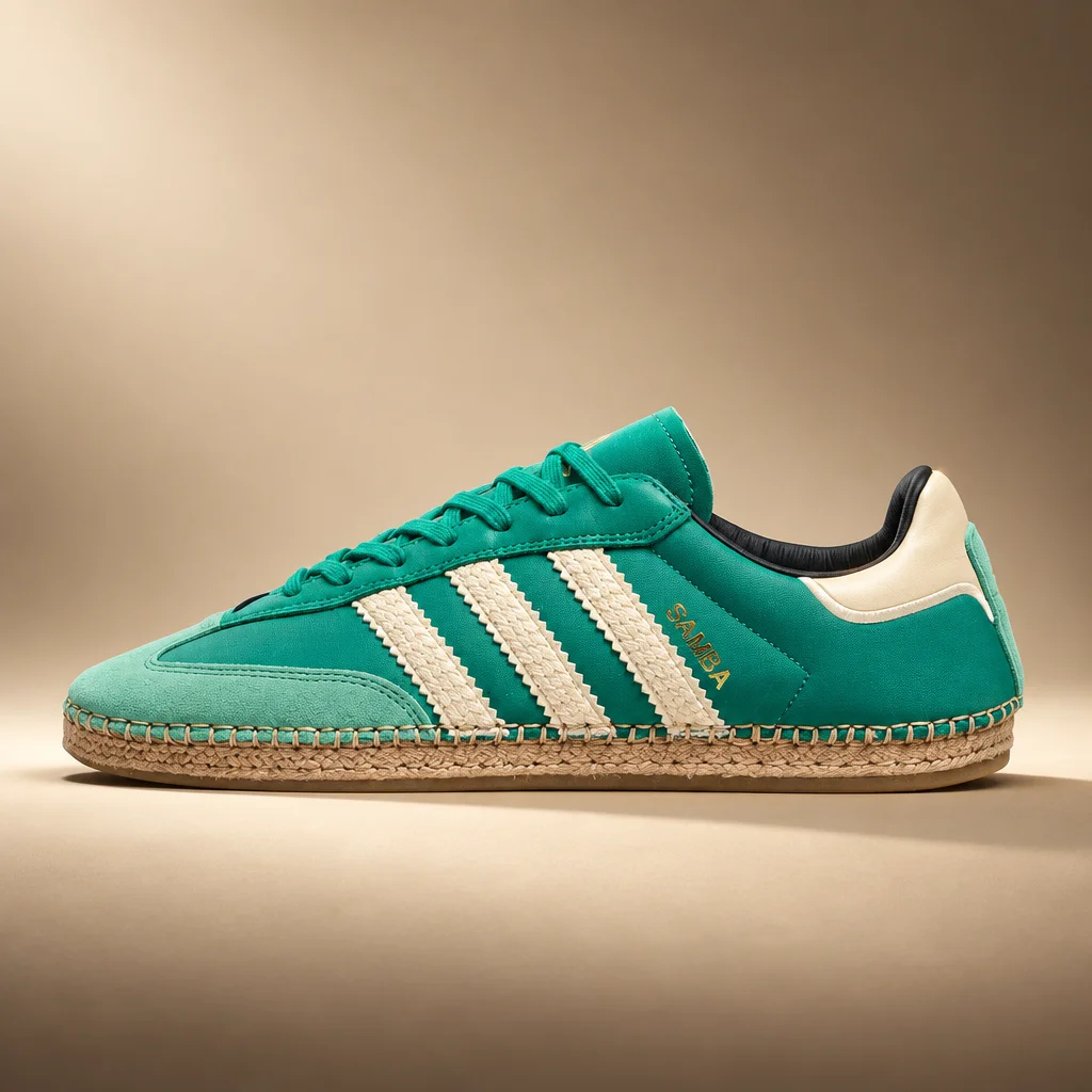 adidas x CLOT Samba Espadrille Sneaker - Court Green, Warm Vanilla & Core Black