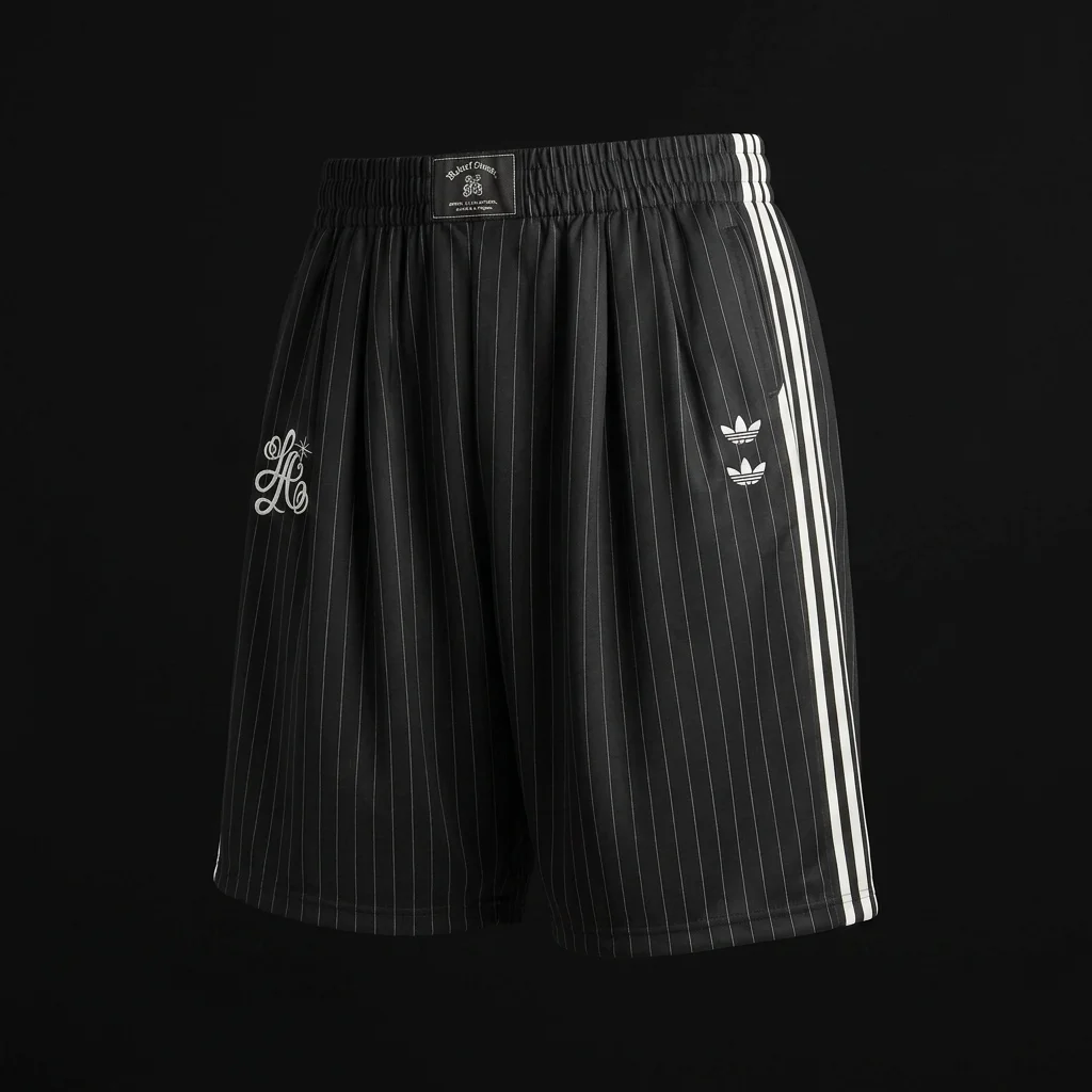 adidas x Willy Chavarria Pinstripe Long Short - Black