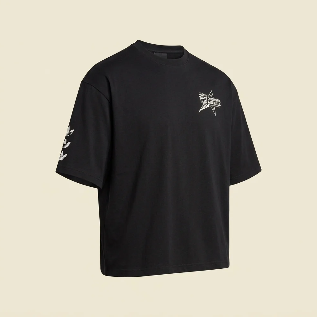 adidas x Willy Chavarria Star Logo Short Sleeve Tee - Black