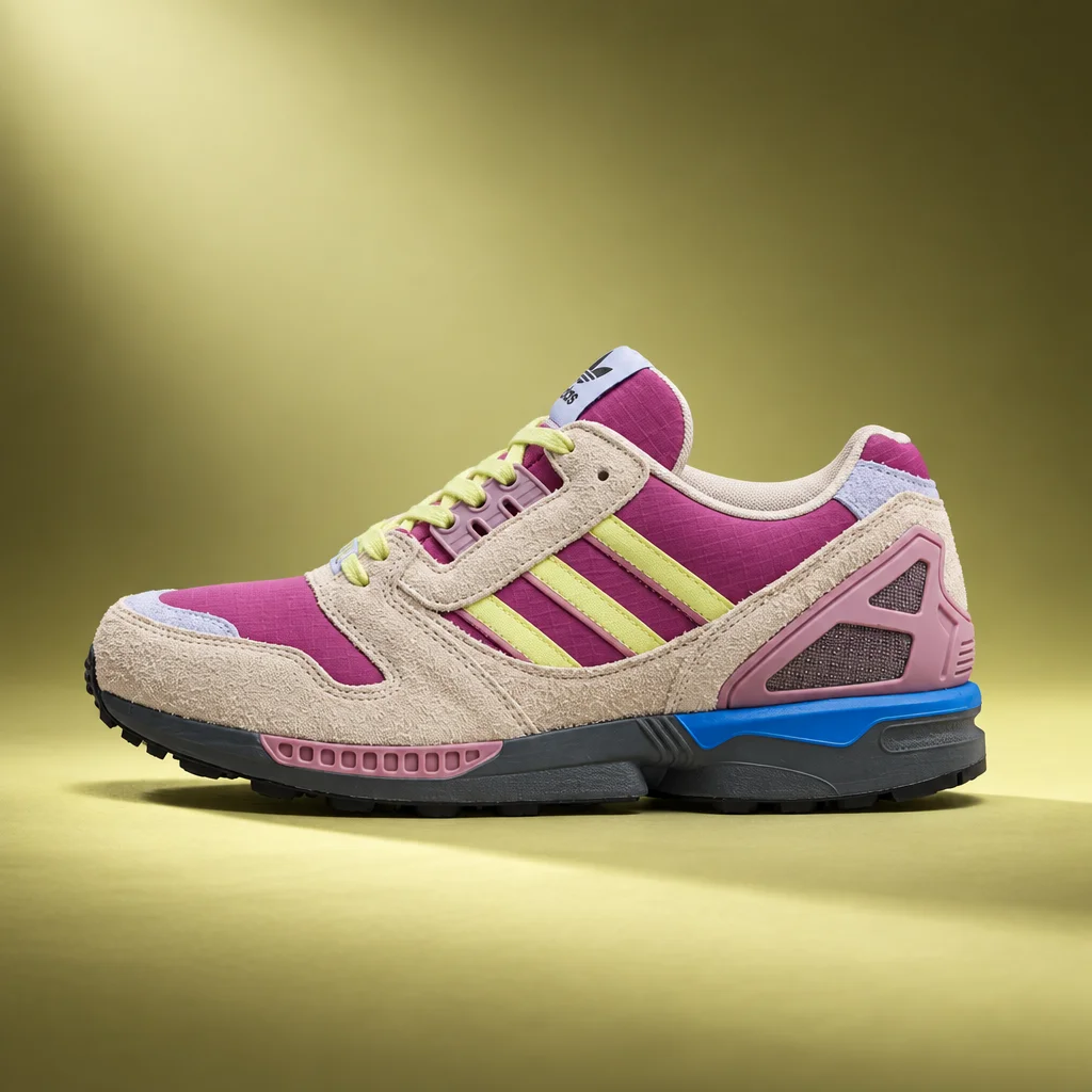 adidas ZX 8000 Sneaker - Lucky Pink, Yellow Tint & Grey Six