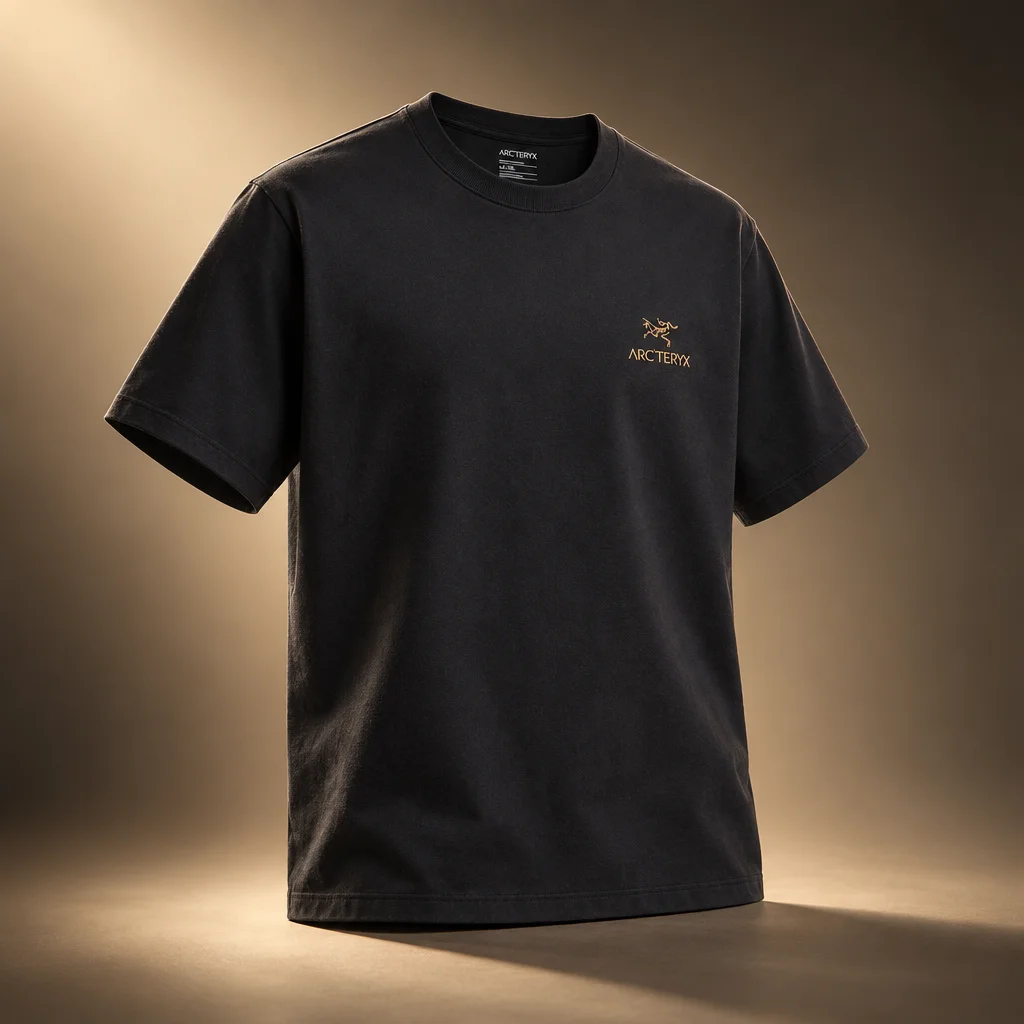 Arc'teryx Kragg SL Cotton Bird Word Short Sleeve Tee - 24K Black