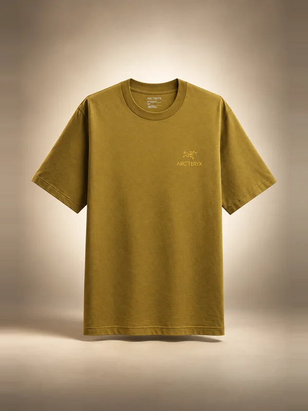 Arc'teryx Kragg SL Cotton Bird Word Short Sleeve Tee - Bracken / Larch