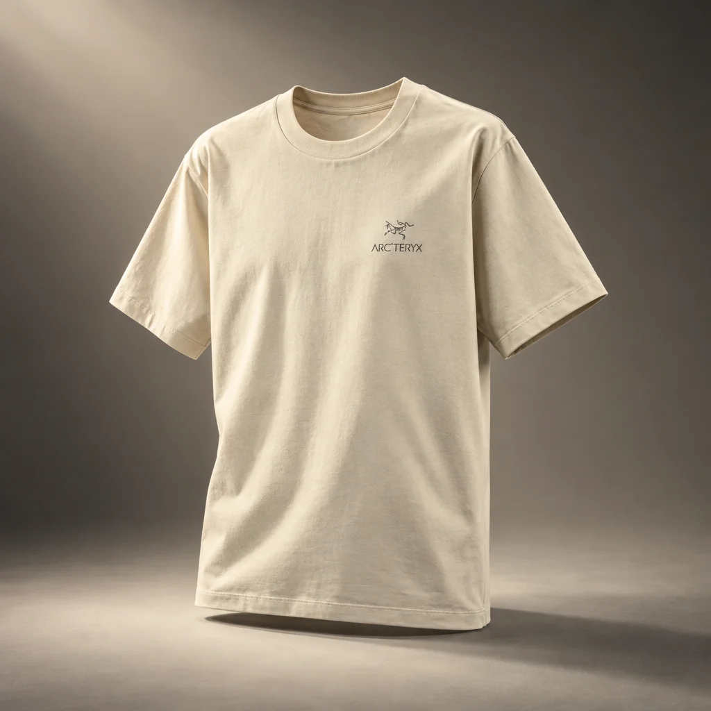 Arc'teryx Kragg SL Cotton Bird Word Short Sleeve Tee - Sea Salt / Mongoose
