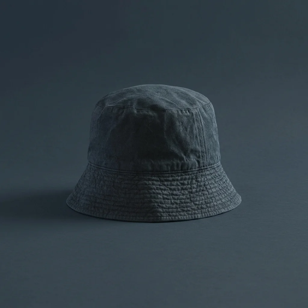Auralee Garment-Dyed Finx Chino Bucket Hat - Navy