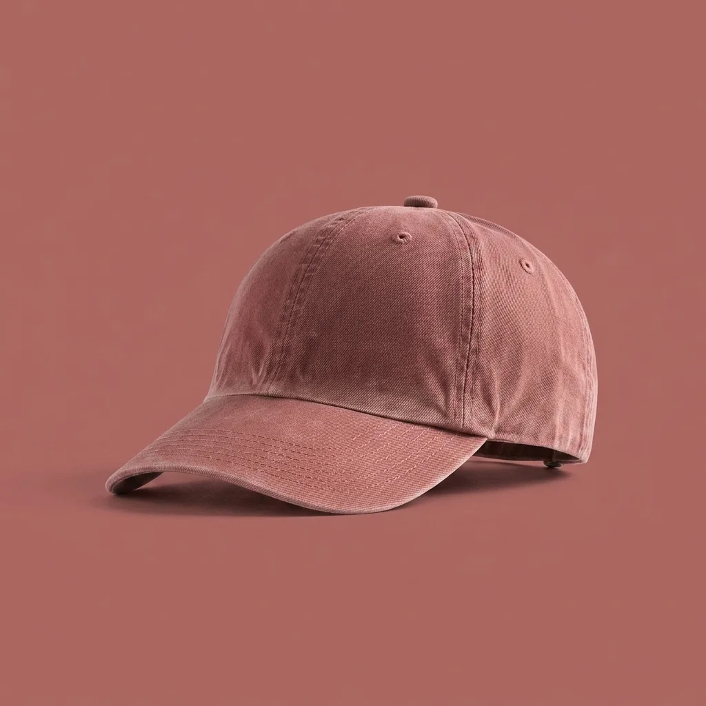 Auralee Garment-Dyed Finx Chino Cap - Red / Brown