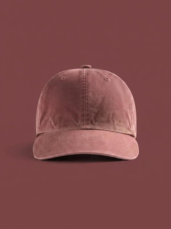 Auralee Garment-Dyed Finx Chino Cap - Red / Brown