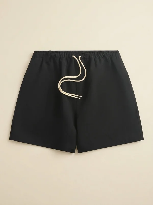 Auralee Wool Drawstring Short - Black