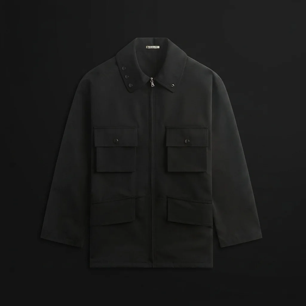 Auralee Wool Max Canvas Blouson - Black