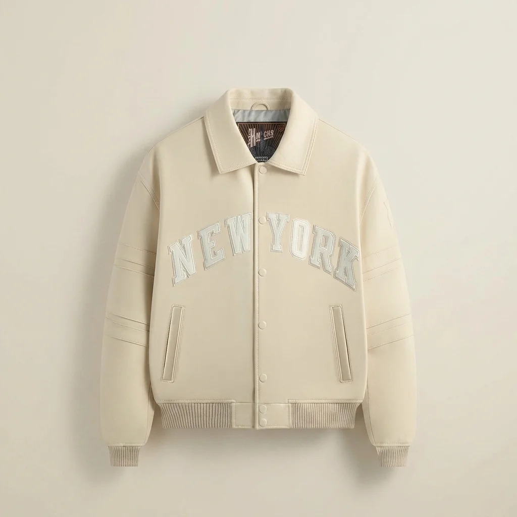 Kith & AVIREX for the New York Knicks Patrick Ewing Legend Jacket - Sandrift