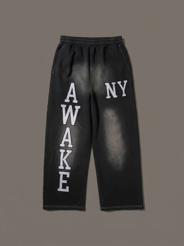 Awake NY Collegiate Open Hem Sweatpant - Black
