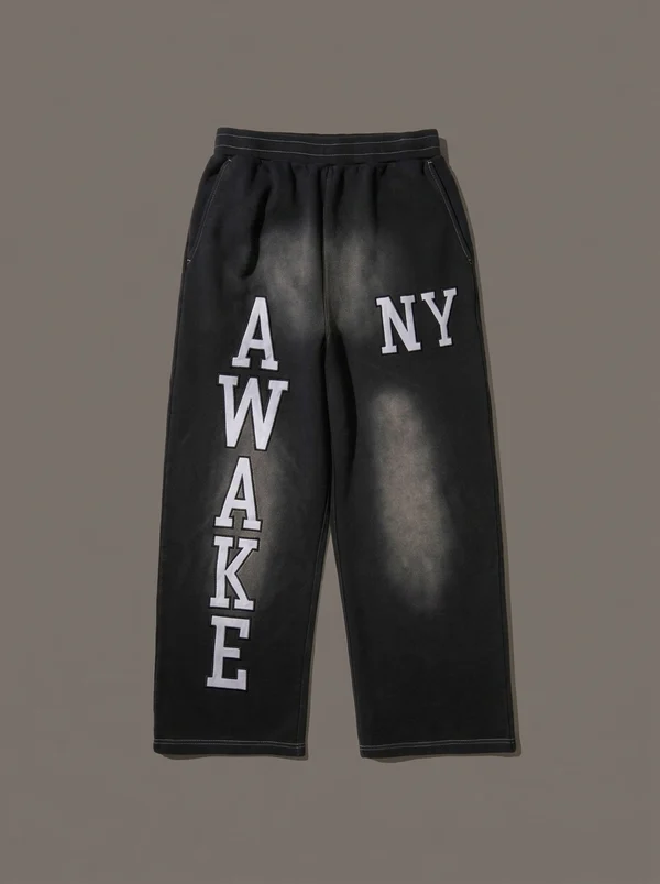 Awake NY Collegiate Open Hem Sweatpant - Black