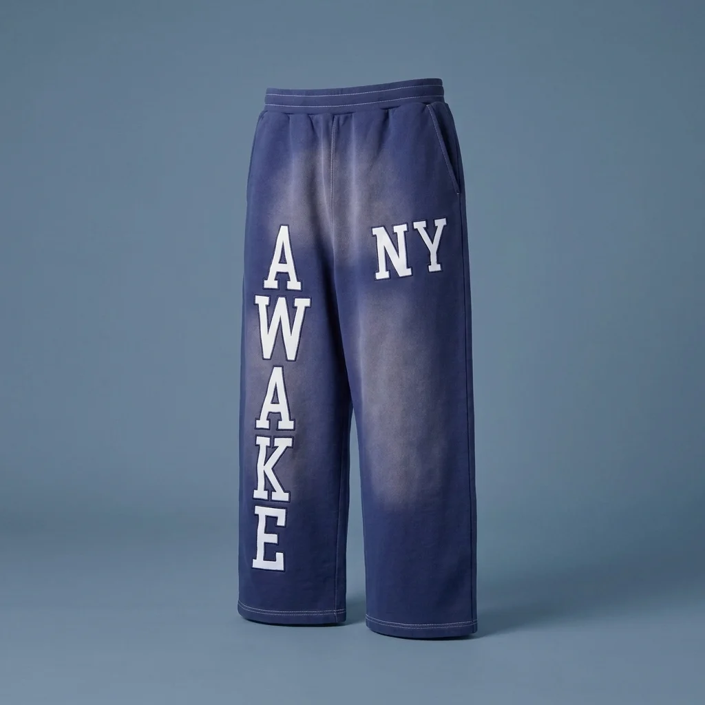 Awake NY Collegiate Open Hem Sweatpant - Navy
