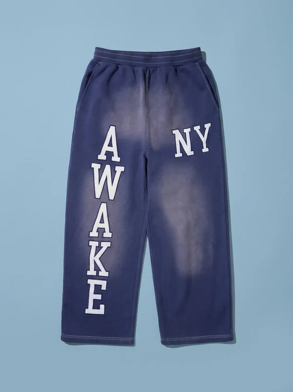 Awake NY Collegiate Open Hem Sweatpant - Navy