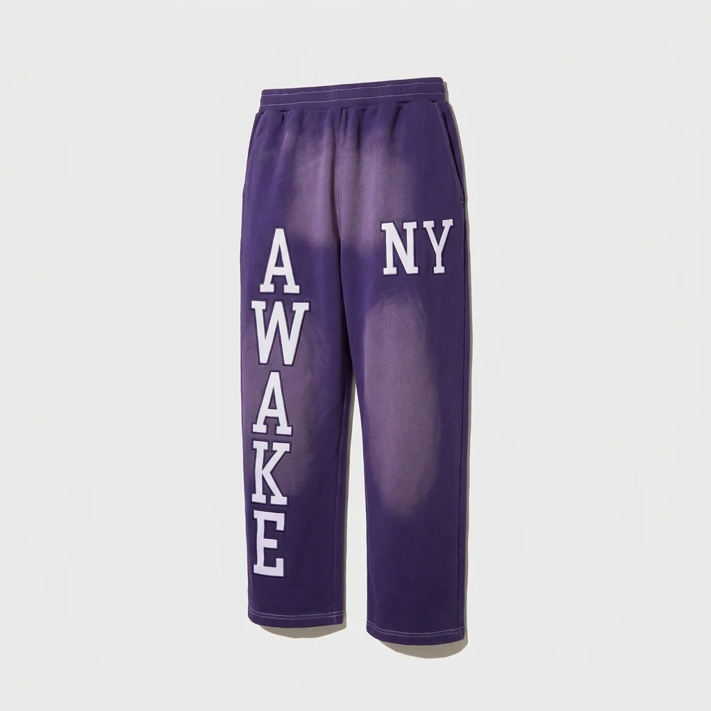 Awake NY Collegiate Open Hem Sweatpant - Purple