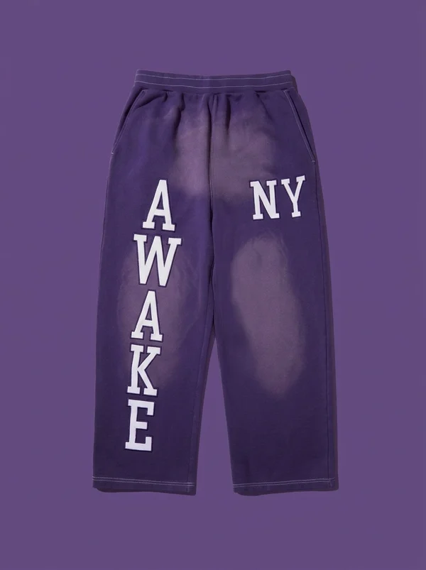 Awake NY Collegiate Open Hem Sweatpant - Purple