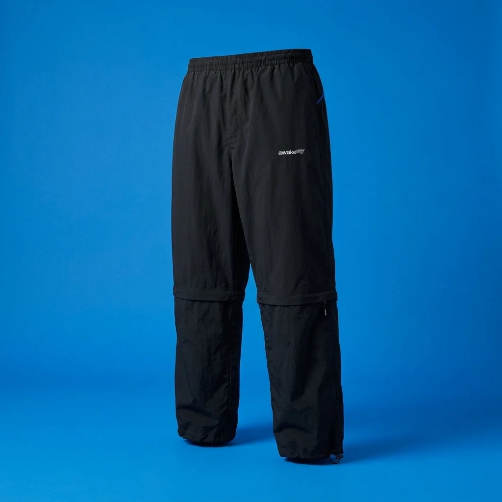 Awake NY Convertible Nylon Trackie - Black