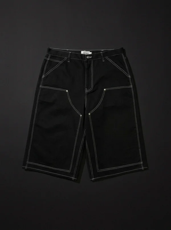 Awake NY Double Knee Jort - Black