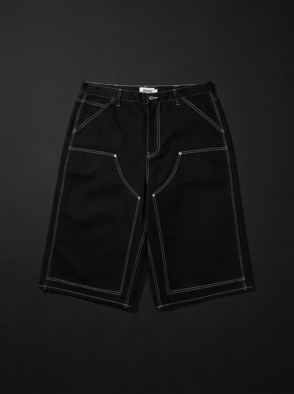 Awake NY Double Knee Jort - Black