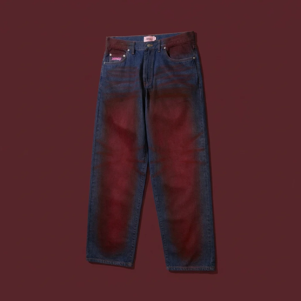 Awake NY Orchard Street Baggie Jeans - Red