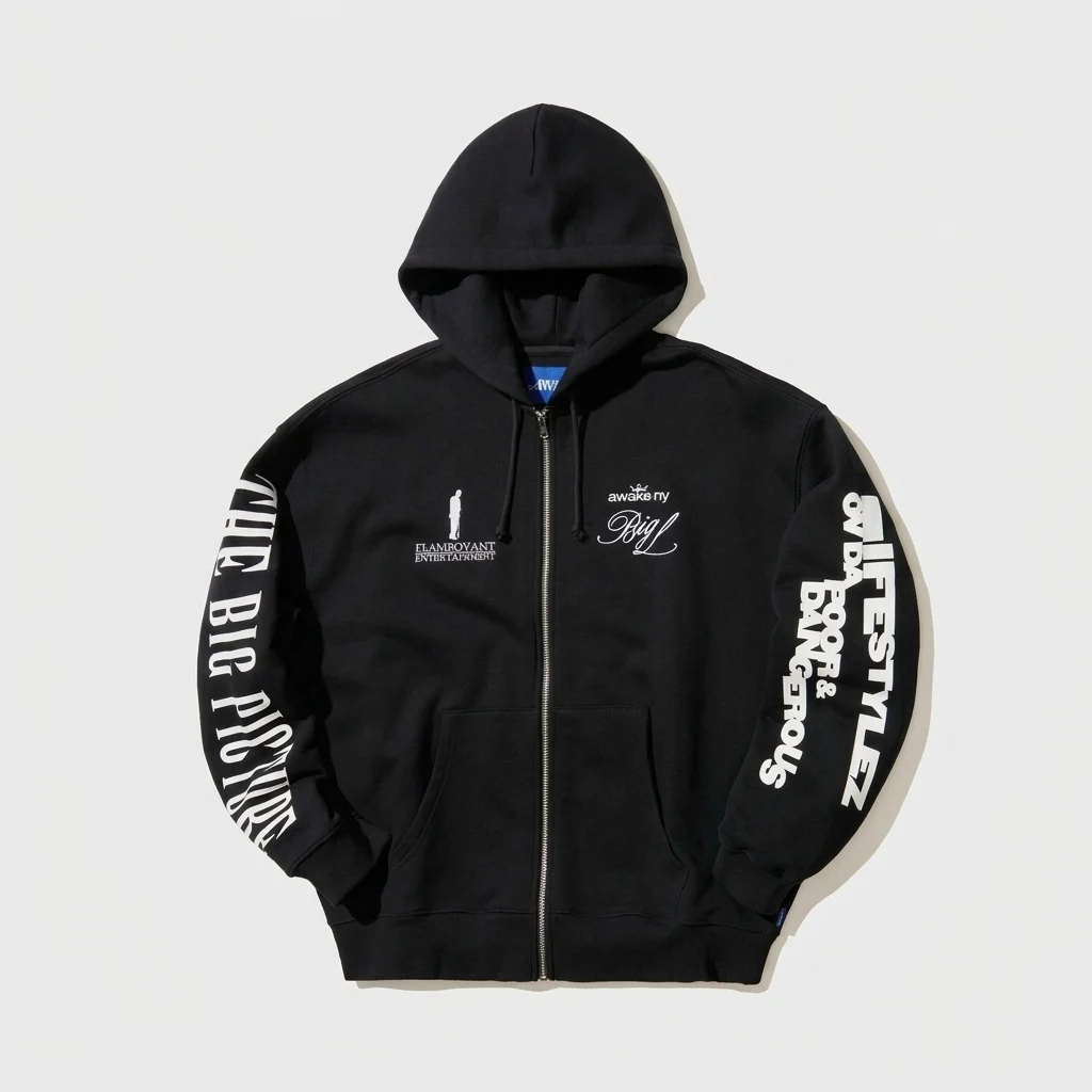 Awake NY The Big Picture Zip Hoodie - Black