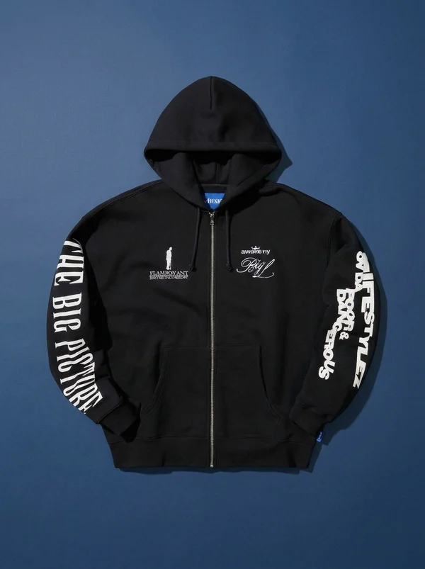 Awake NY The Big Picture Zip Hoodie - Black