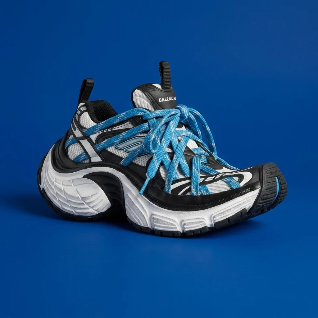 Balenciaga 6xl Extreme Laces White / Blue