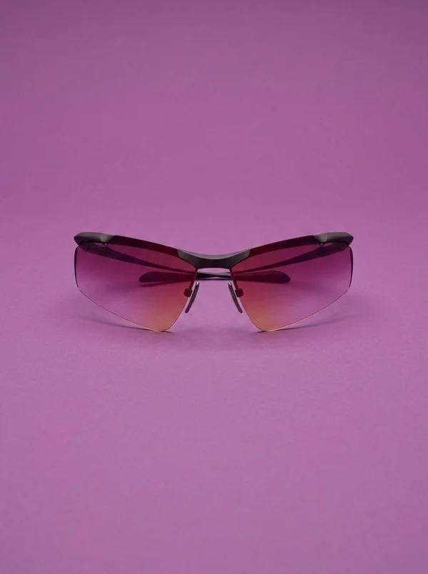 Balenciaga BB0462S Unisex Metal Sunglasses - Ruthenium / Violet