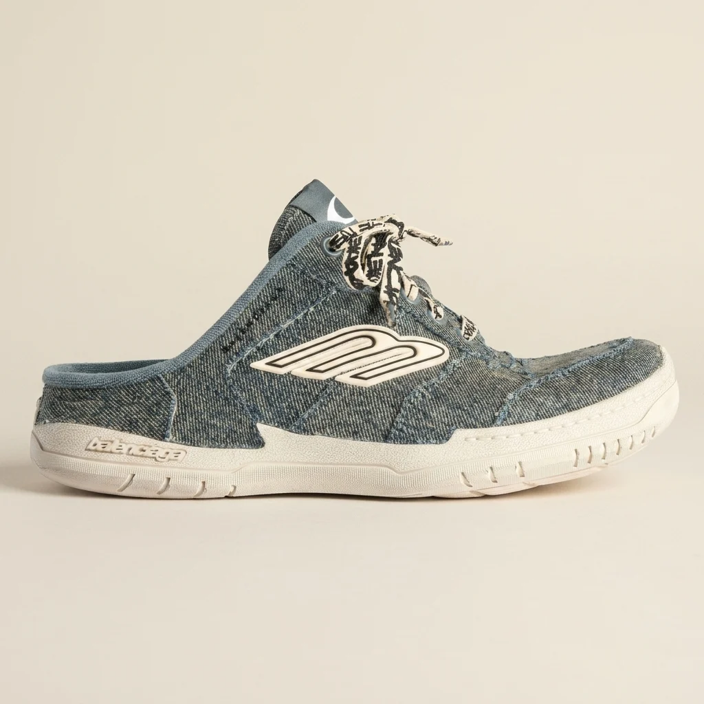 Balenciaga Hamptons Denim Mule WMNS Blue / Off White