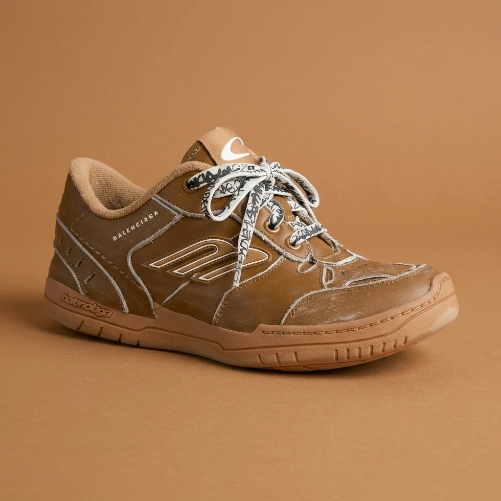 Balenciaga Hamptons Medium Worn-Out Camel