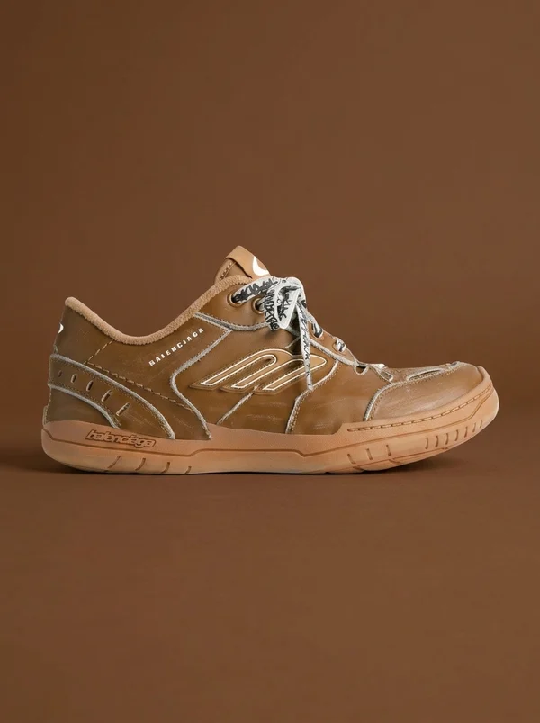 Balenciaga Hamptons Medium Worn-Out Camel