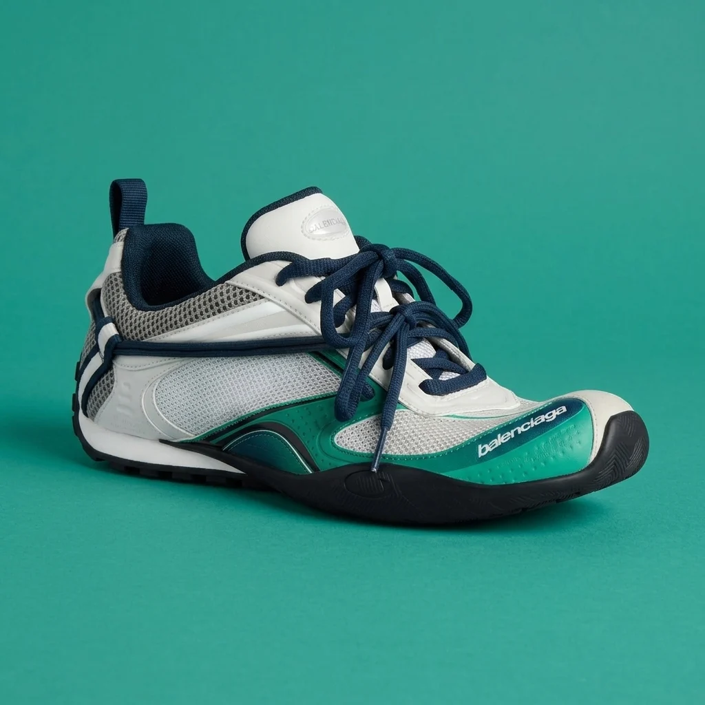 Balenciaga Radar Gradient Lines Light Grey / Green