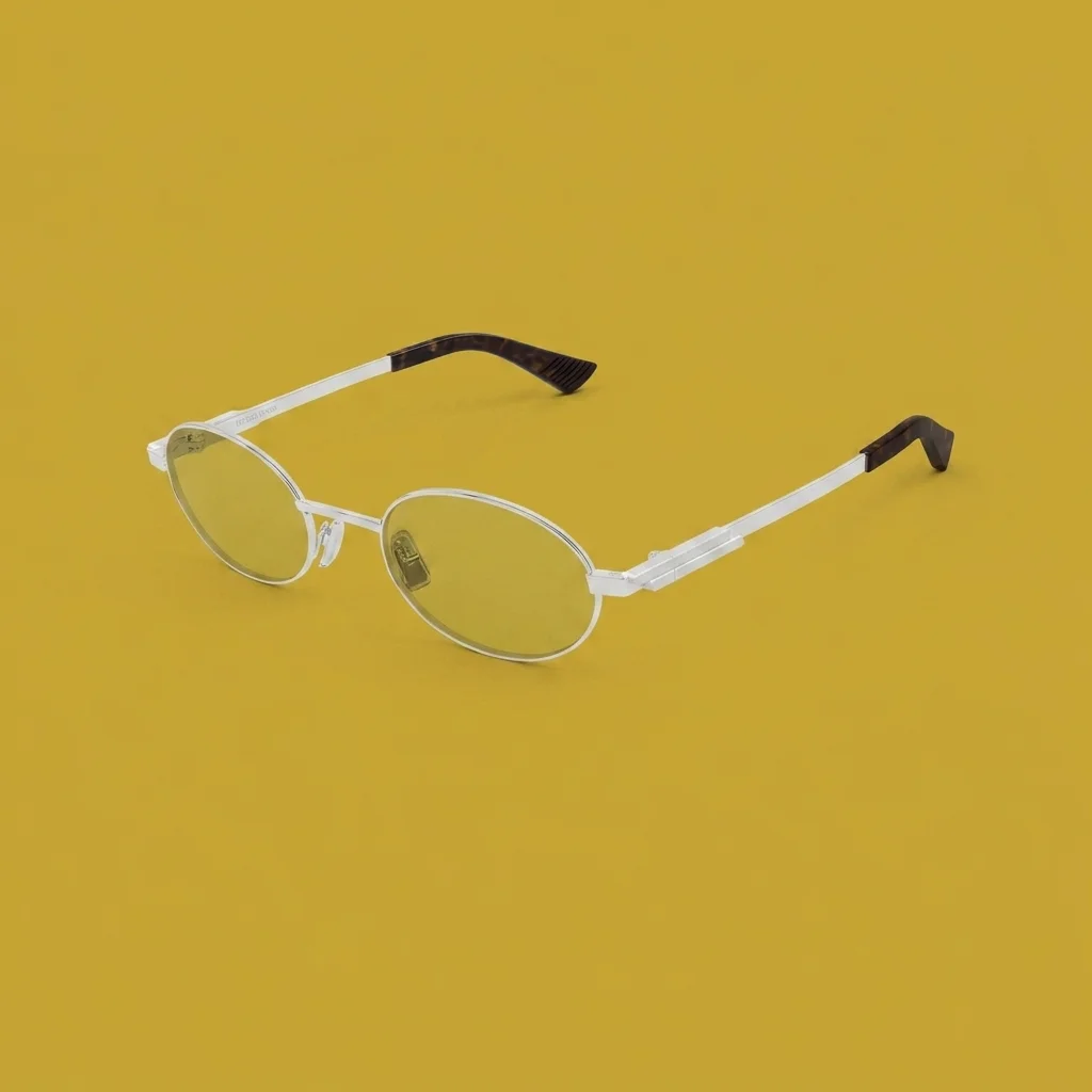 Bottega Veneta BV1470S Classic Oval Sunglasses - Gold / Brown