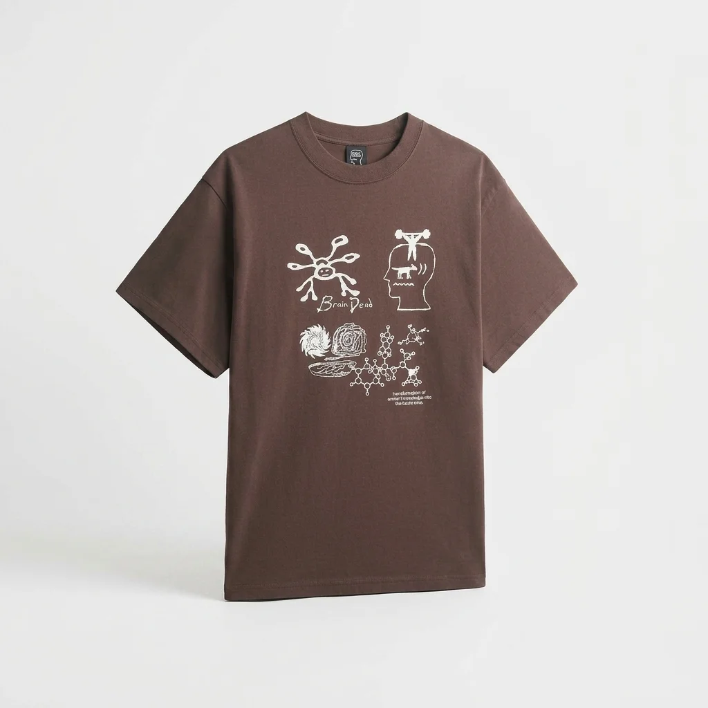 Brain Dead Ancient Knowledge Tee - Berry