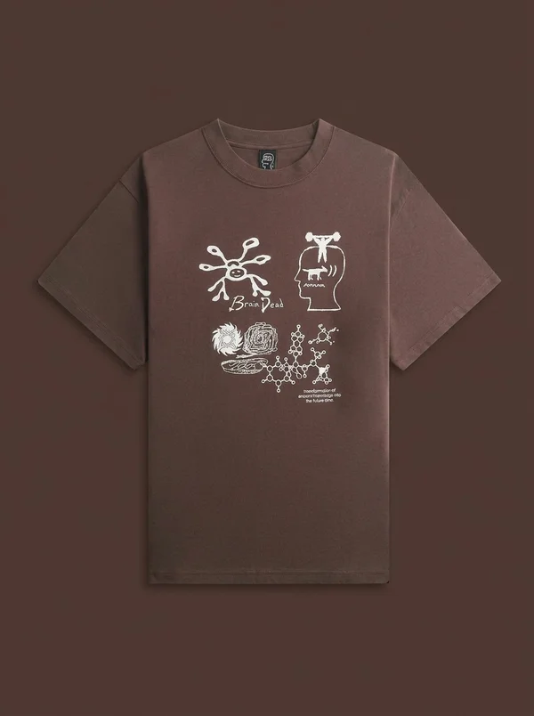 Brain Dead Ancient Knowledge Tee - Berry