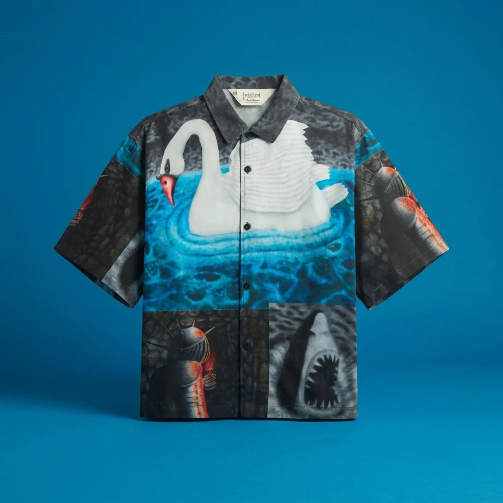 Brain Dead Copia Short Sleeve Button Down Shirt - Black Multi