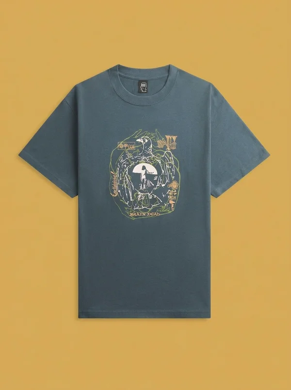 Brain Dead Earth Defense Tee - Slate