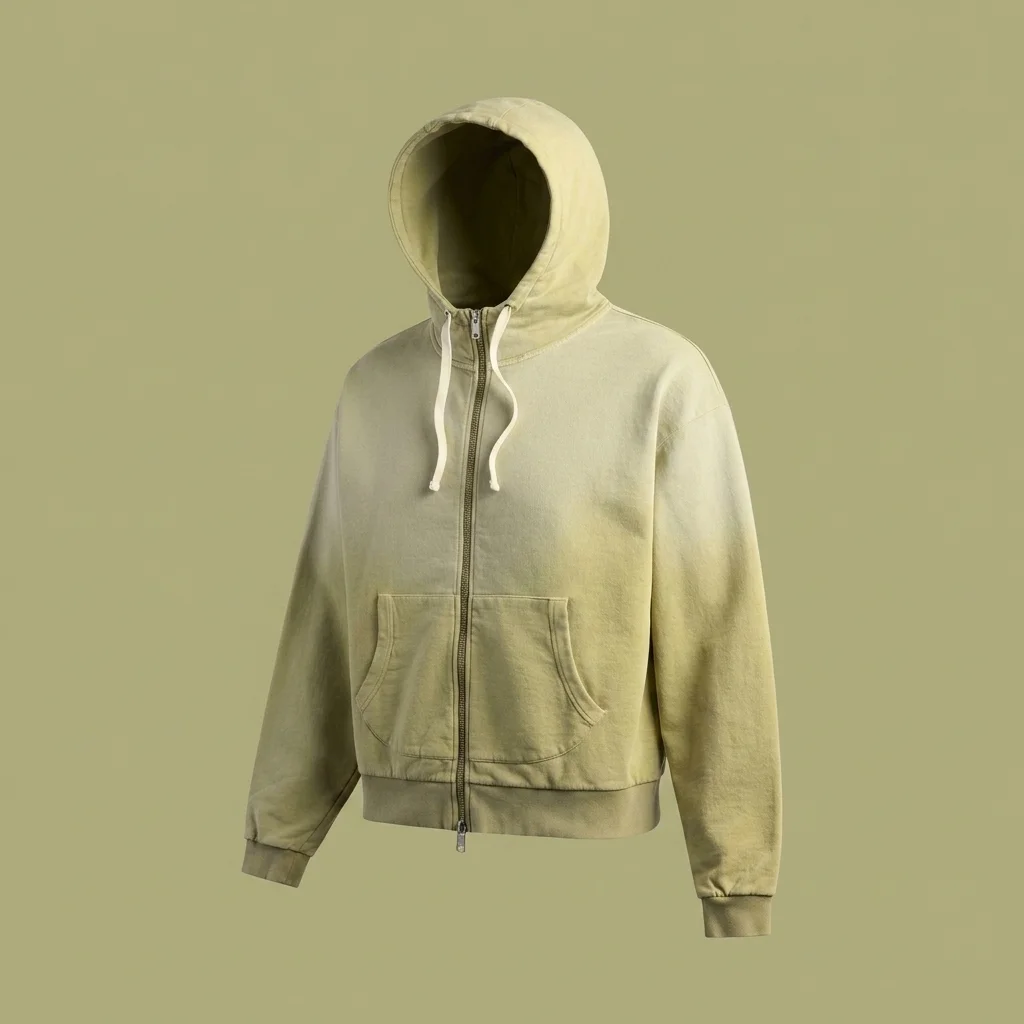 Brain Dead Padded Elbow Zip-Up Hoodie - Sand