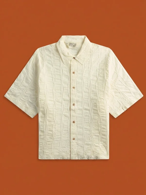 Brain Dead Twisted Piping Shirt - Natural