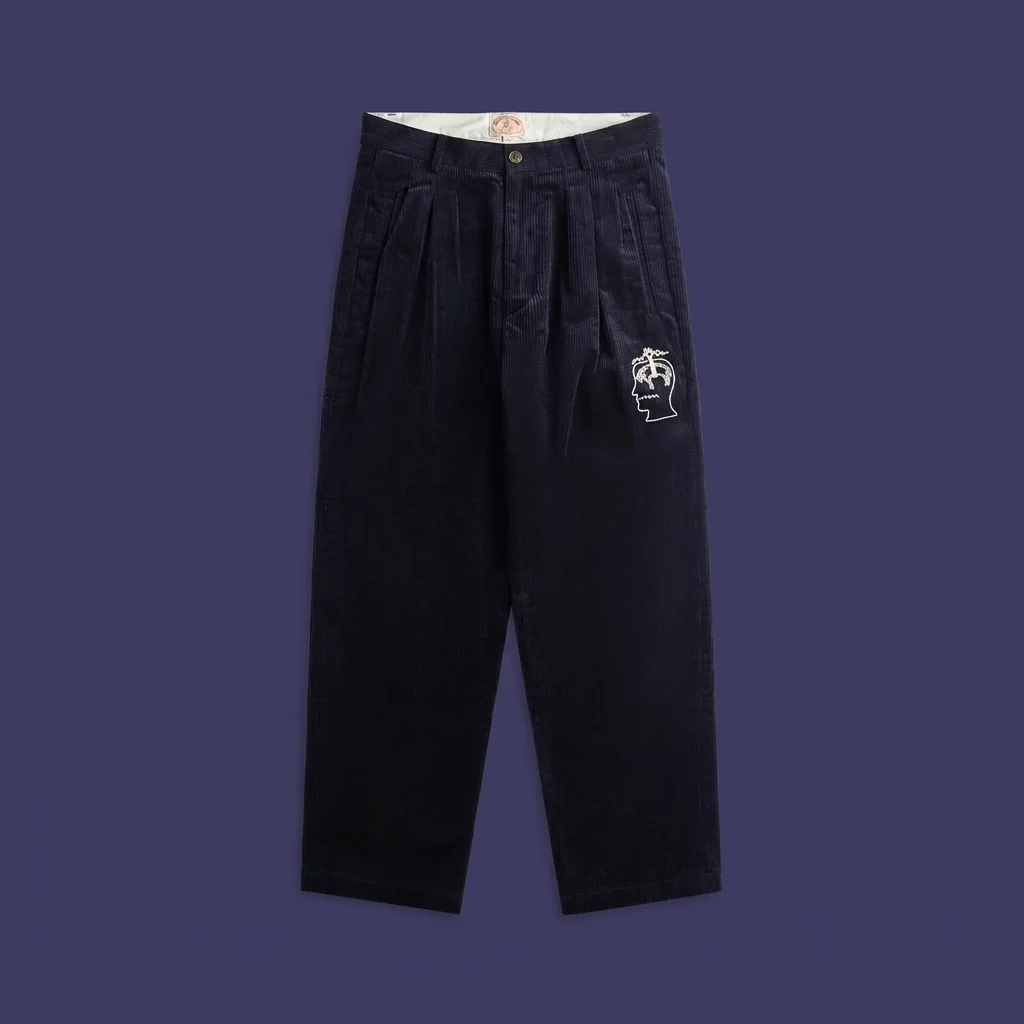 Brain Dead x Brooks Brothers California Pleated Corduroy Trouser - Midnight Blue