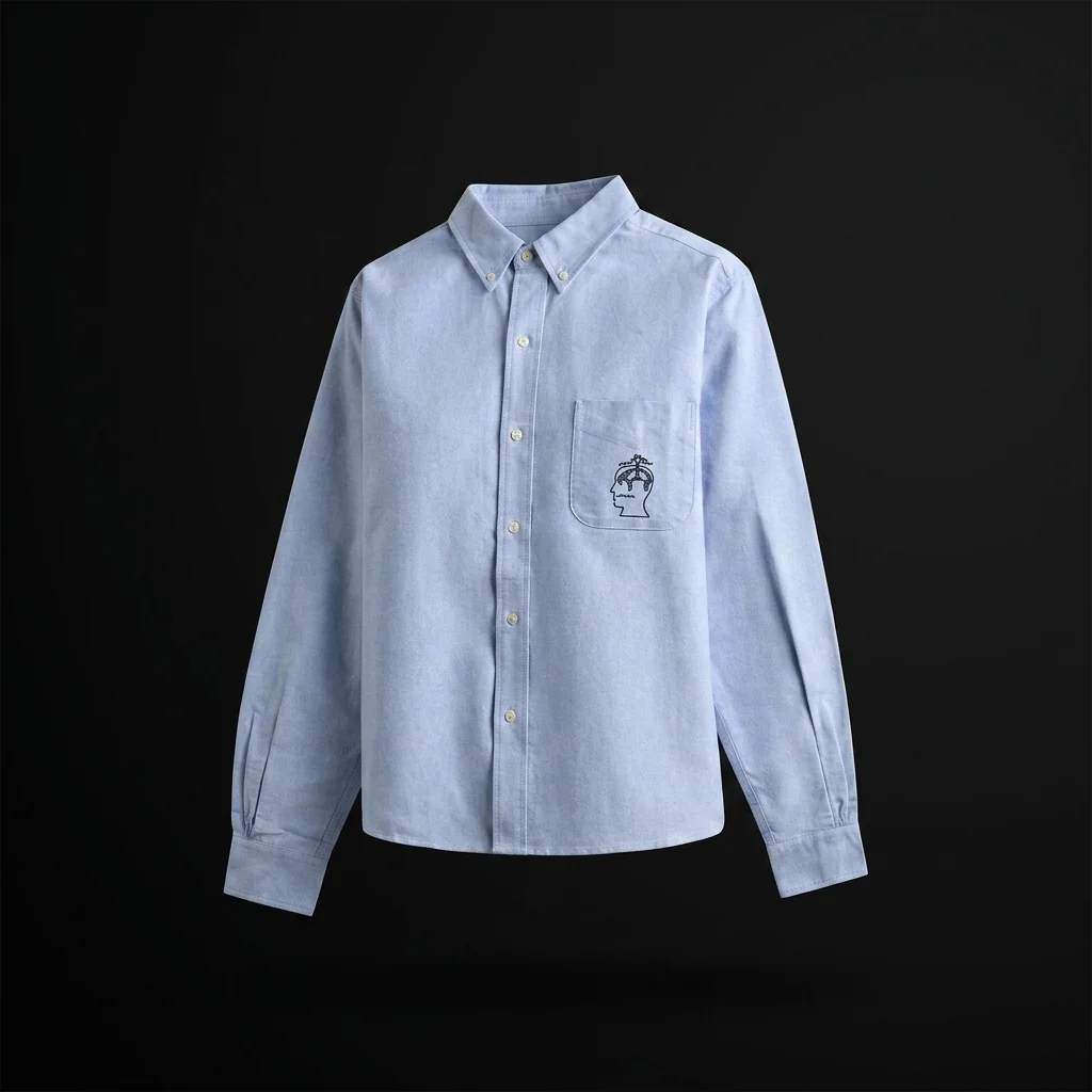Brain Dead x Brooks Brothers California Selvedge Oxford Button Up - Blue