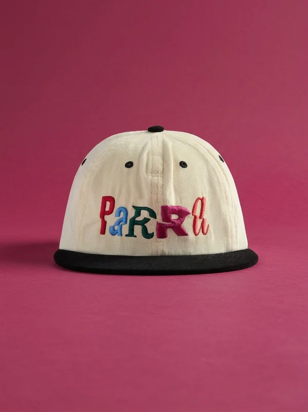 by Parra Error Logo 6 Panel Cap - Off White