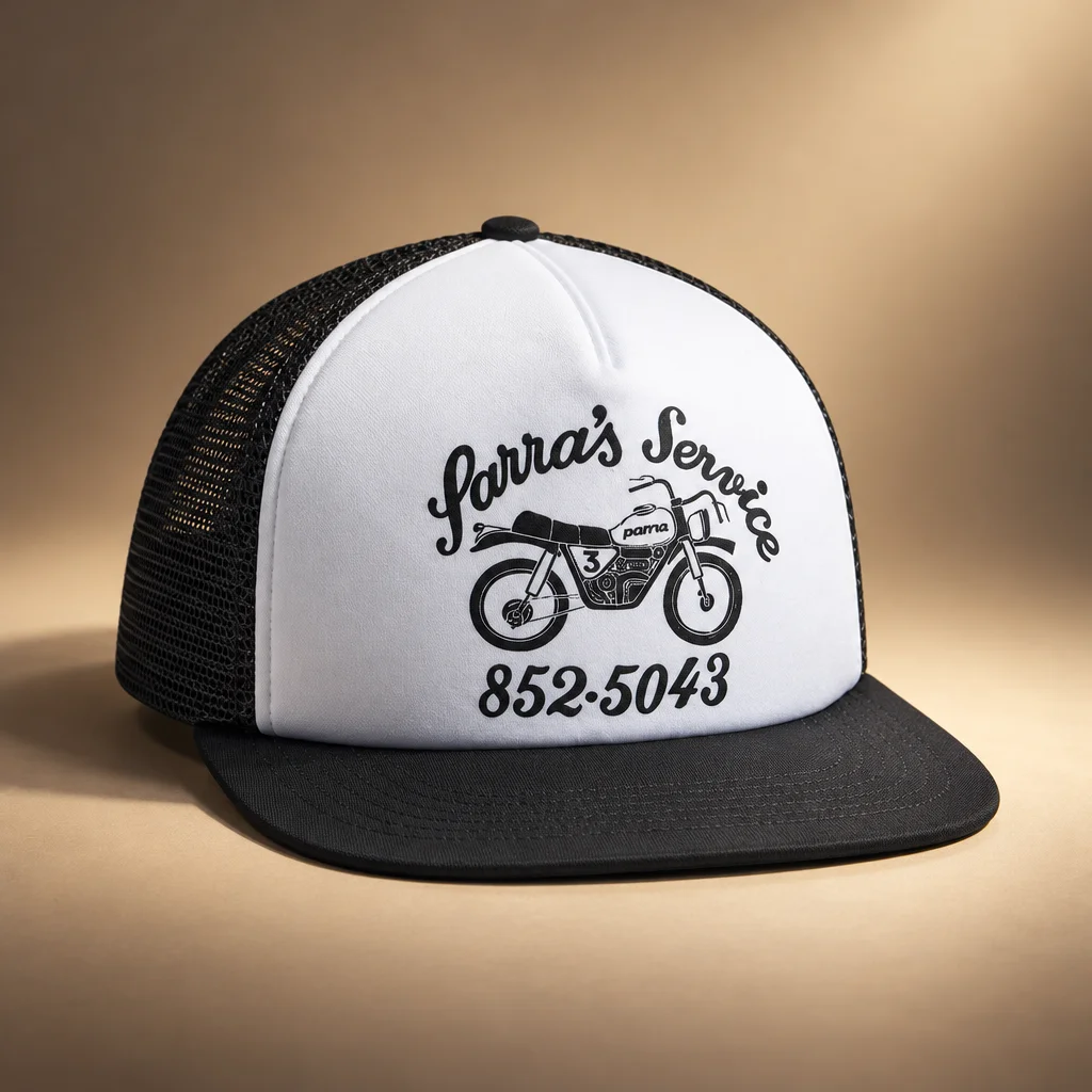 by Parra Moto Service 5 Panel Hat - Black