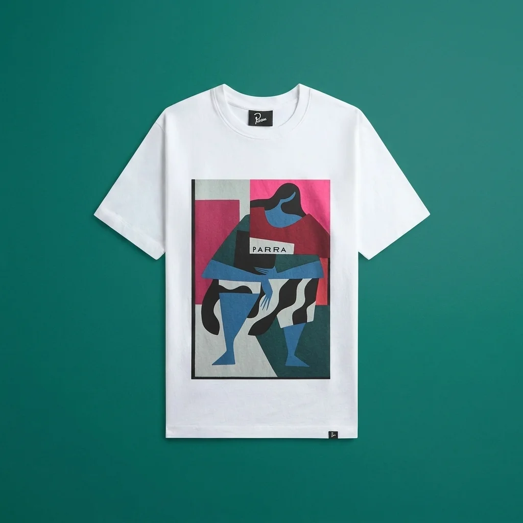 by Parra Reading The Square Tee - White